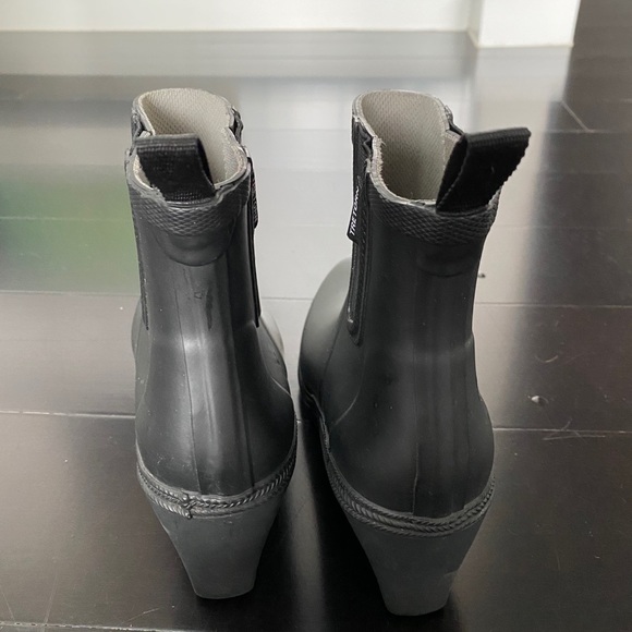 Tretorn Black Rain Boots - Wedge Heel - Picture 3 of 6
